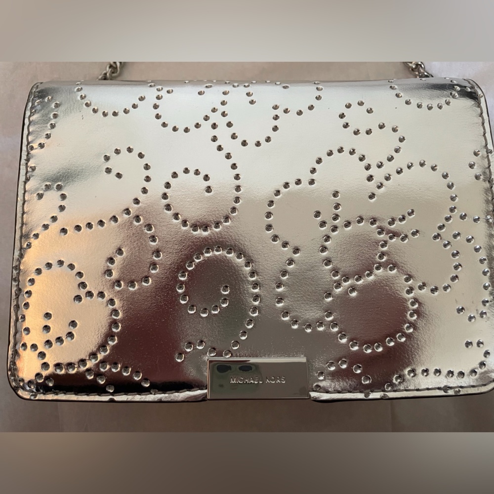 Michael Kors silver crossbody